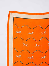 Orange Horse & Belt Printed Stole