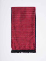 Red Geometric Reversible Stole & Pocket Square Set