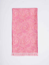 Pink Paisley Reversible Stole & Pocket Square Set