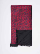 Maroon Abstract Reversible Stole & Pocket Square Set