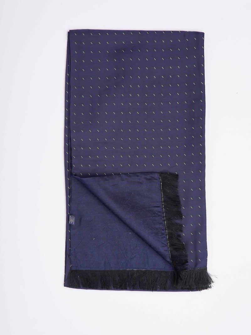 Blue Geometric Reversible Stole & Pocket Square Set