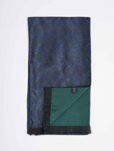 Blue Paisley Reversible Stole & Pocket Square Set