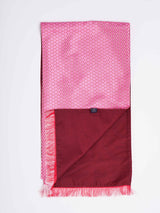 Pink Geometric Reversible Stole & Pocket Square Set