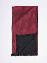 Maroon Geometric Reversible Stole & Pocket Square Set