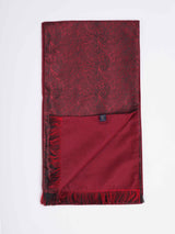 Maroon Paisley Reversible Stole & Pocket Square Set