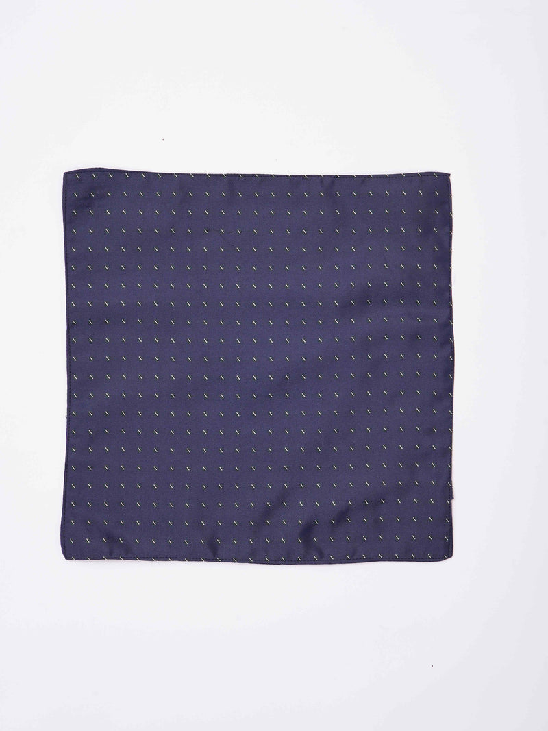 Blue Geometric Reversible Stole & Pocket Square Set