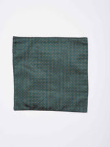 Green Geometric Reversible Stole & Pocket Square Set