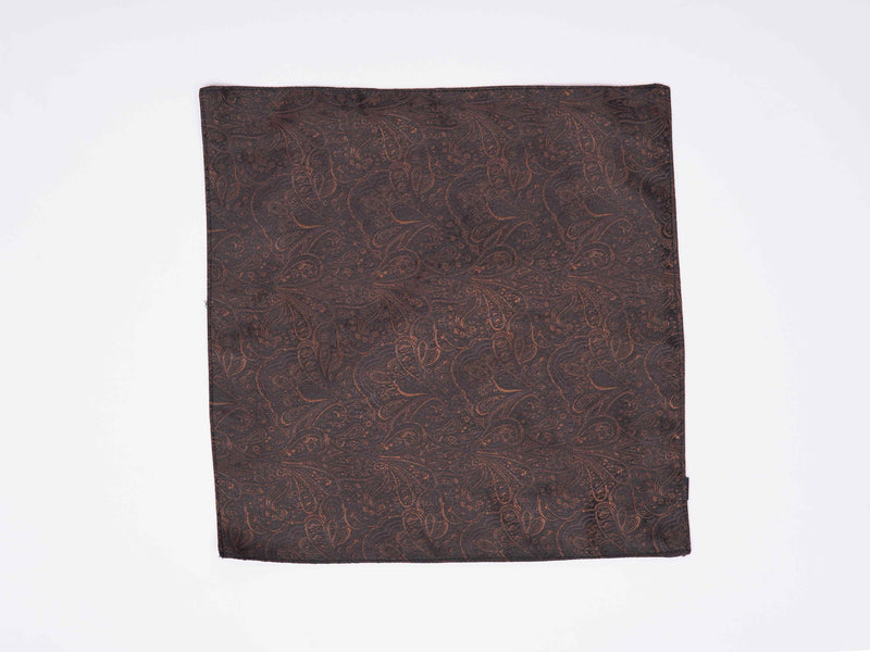 Brown Paisley Reversible Stole & Pocket Square Set