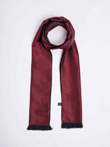 Maroon Geometric Reversible Stole & Pocket Square Set