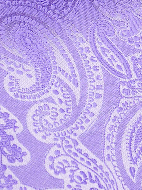 Purple Paisley Woven Ascot & Pocket Square