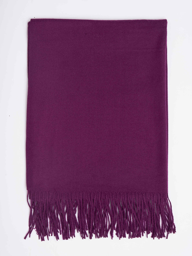 Purple Solid Woolen Muffler