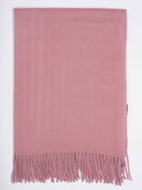 Pink Solid Woolen Muffler