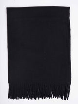 Black Solid Woolen Muffler