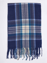 Blue Check Woolen Muffler