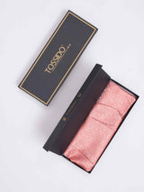 Peach Abstract Woven Cravat & Pocket Square Set