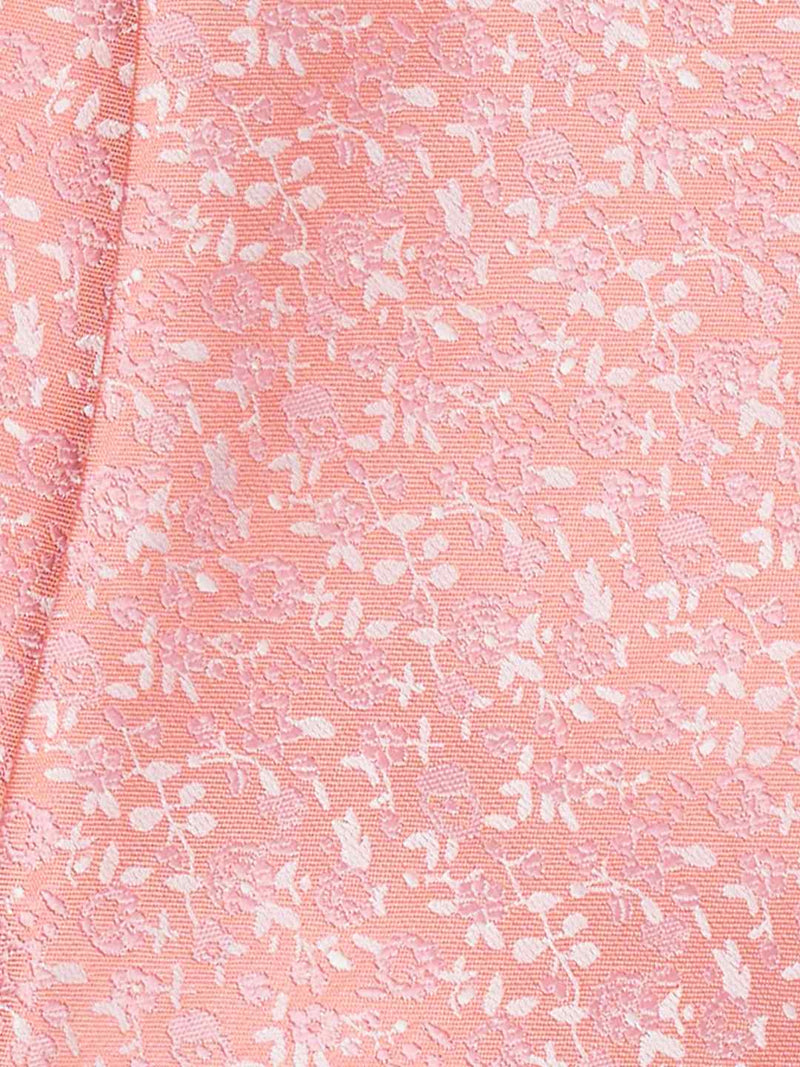 Peach Abstract Woven Cravat & Pocket Square Set