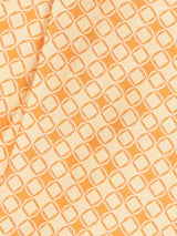 Yellow Geometric Woven Cravat & Pocket Square Set