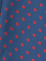 Blue Floral Woven Cravat & Pocket Square Set