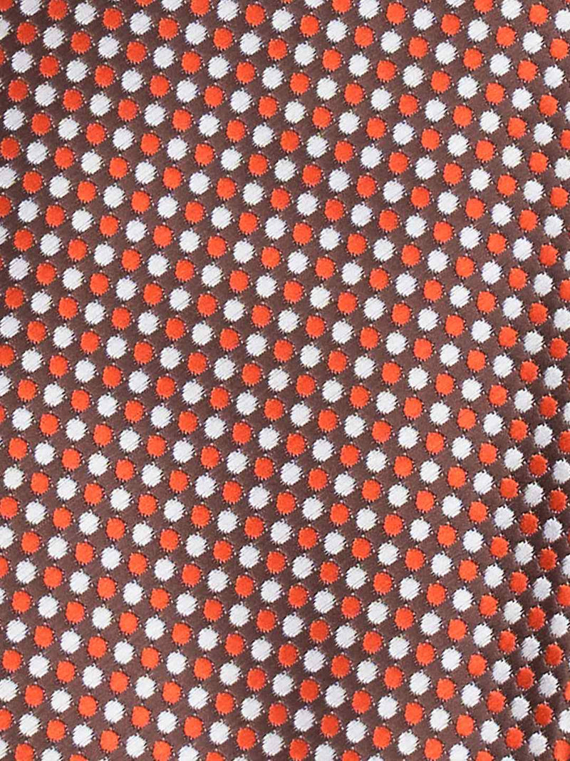 Orange Polka Woven Cravat & Pocket Square Set