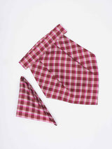 Multicolor Check Woven Cravat & Pocket Square Set