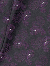Purple Paisley Woven Cravat & Pocket Square Set