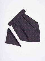Purple Paisley Woven Cravat & Pocket Square Set