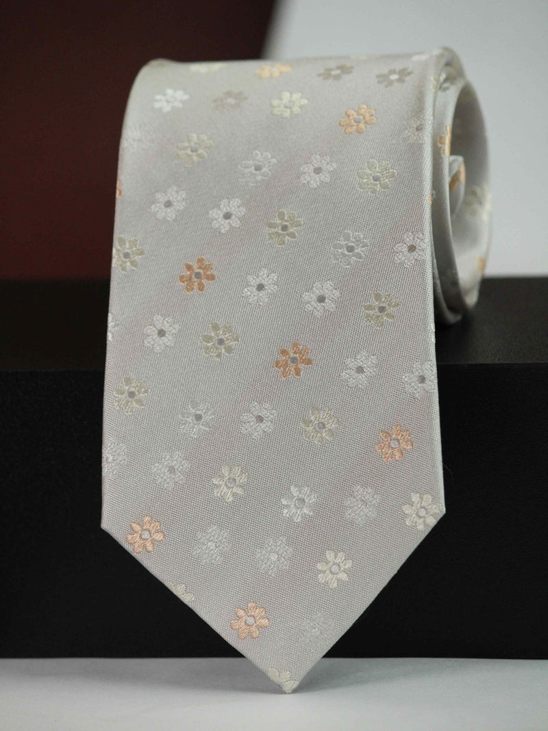 Multicolor Floral Woven Silk Necktie