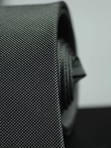 Grey Geometric Woven Silk Necktie