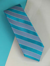 Blue Stripe Woven Silk Necktie