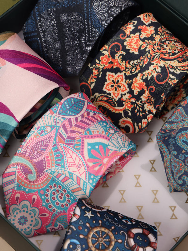 9 - Piece Printed Tie Set - TOSSIDO