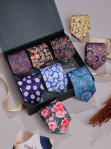 9 - Piece Printed Tie Set - TOSSIDO