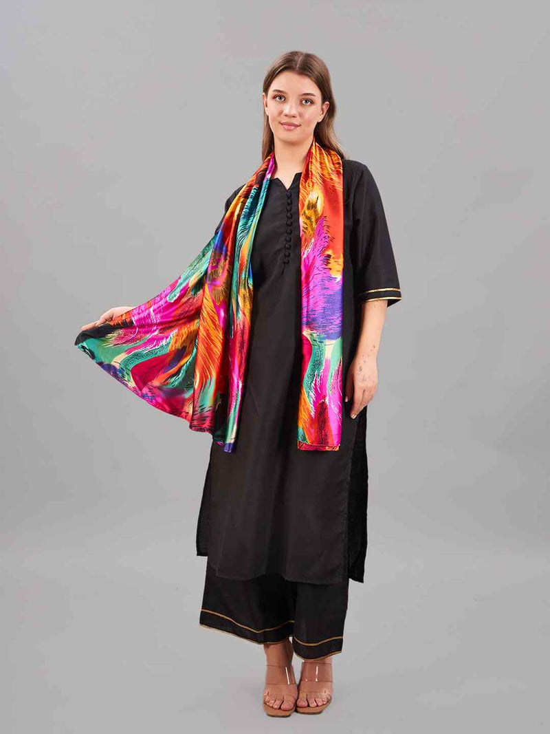 Multicolor Abstract Printed Stole