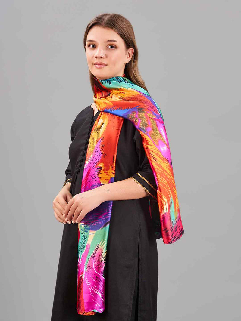 Multicolor Abstract Printed Stole