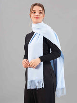 Blue Solid Woolen Muffler