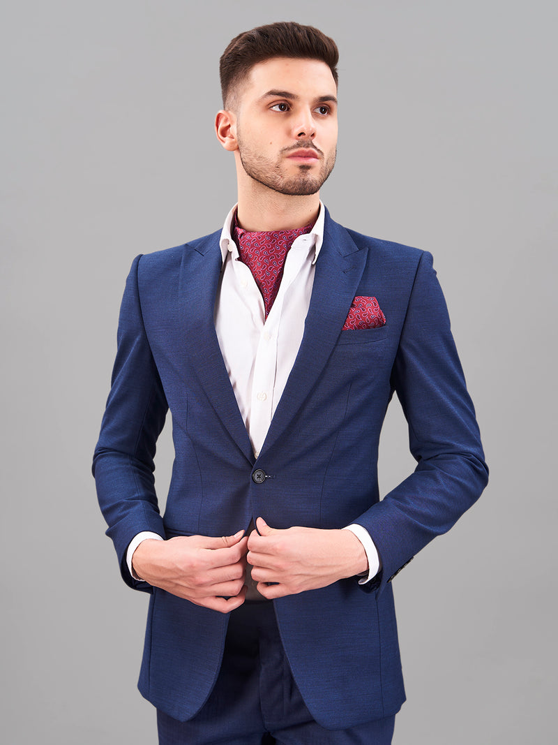 Maroon Paisley Woven Cravat & Pocket Square Set