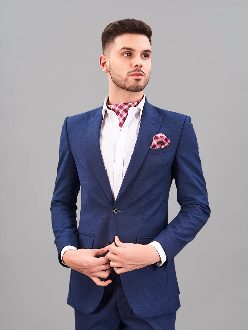 Multicolor Check Woven Cravat & Pocket Square Set