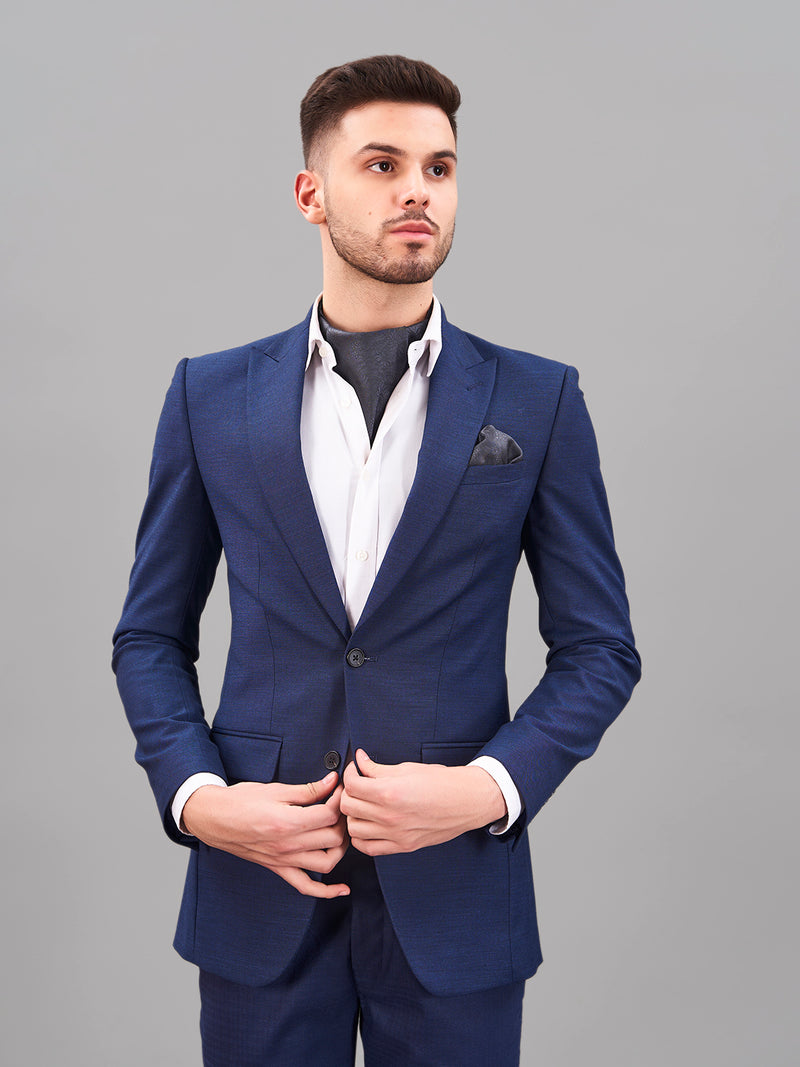 Grey Floral Woven Cravat & Pocket Square Set