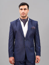 Blue Paisley Woven Cravat & Pocket Square Set