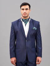 Blue Check Woven Cravat & Pocket Square Set