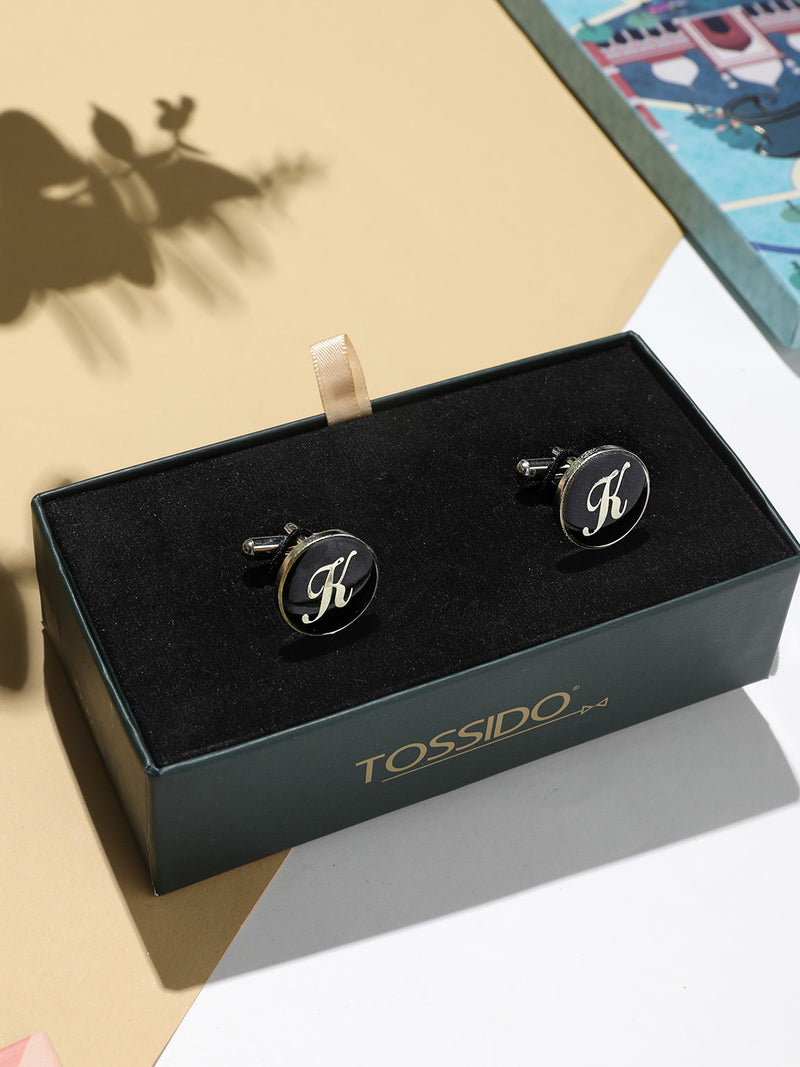 Alphabet K Cufflink