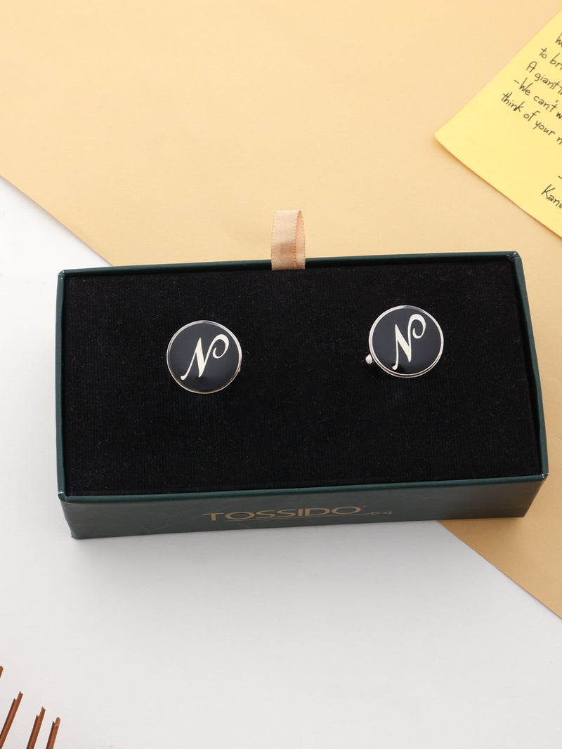 Alphabet N Cufflink