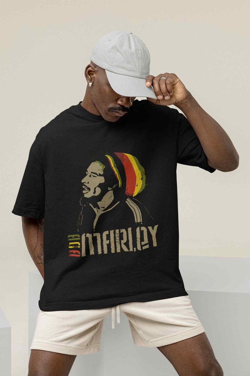 Reggae Royalty: Bob Marley's Musical Legacy Oversized Tee