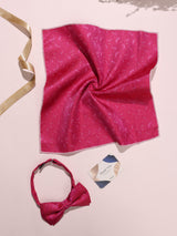 Pink Paisley Bow Tie & Pocket Square Set