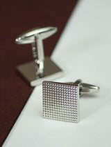 Silver Geometric Cufflinks