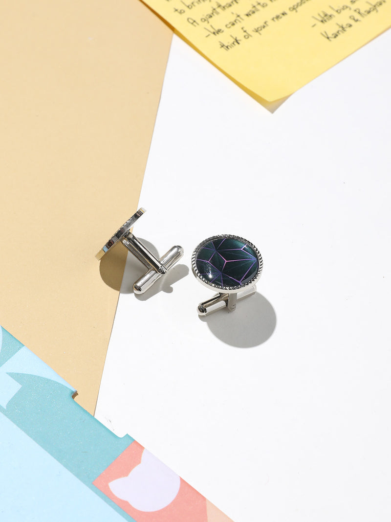 Blue Abstract Cufflinks