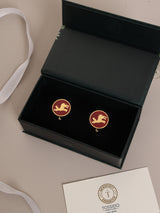 Maroon Stag Cufflinks - TOSSIDO