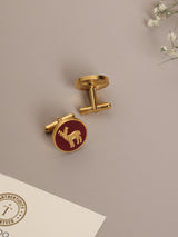 Maroon Stag Cufflinks - TOSSIDO