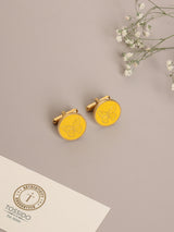 Yellow Butterfly Cufflinks - TOSSIDO