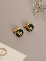 Green Stag Cufflinks - TOSSIDO