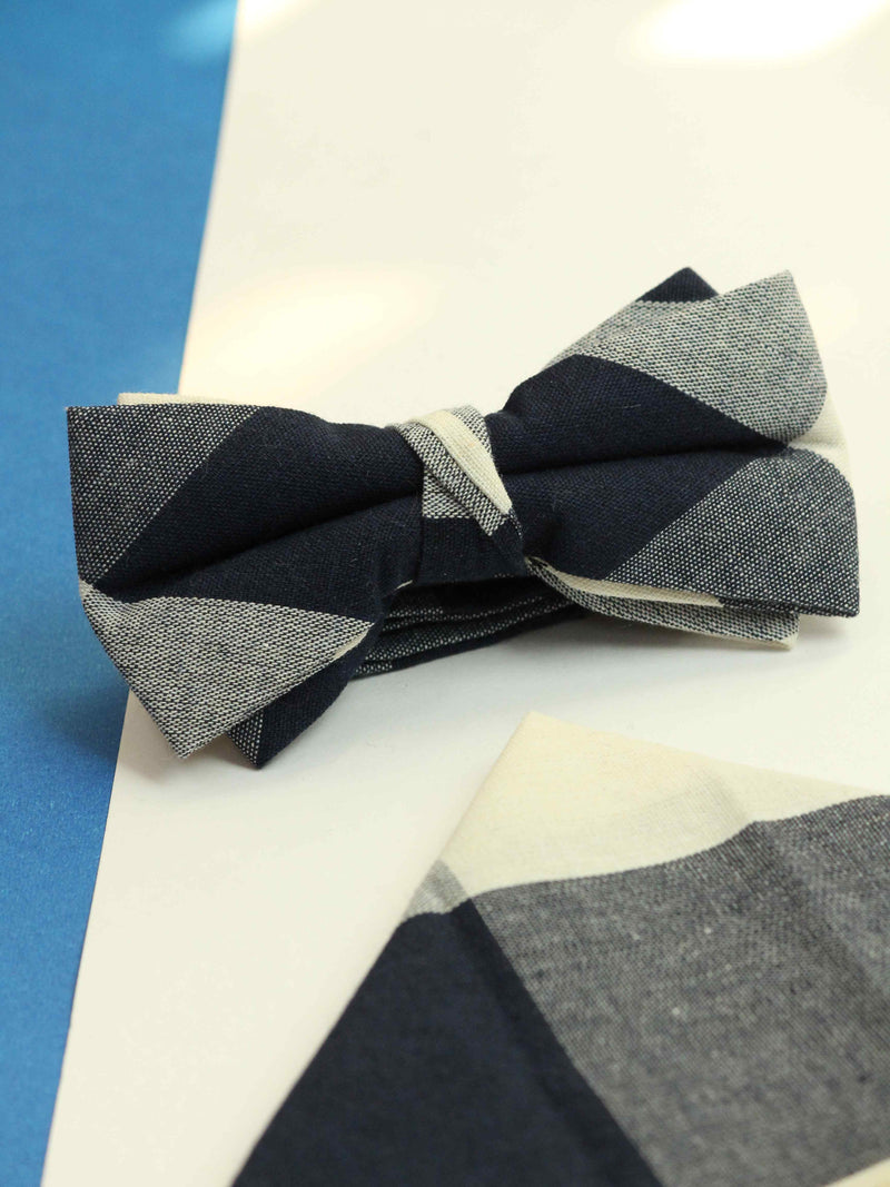 Multicolor Check Bowtie & Pocket Square Set